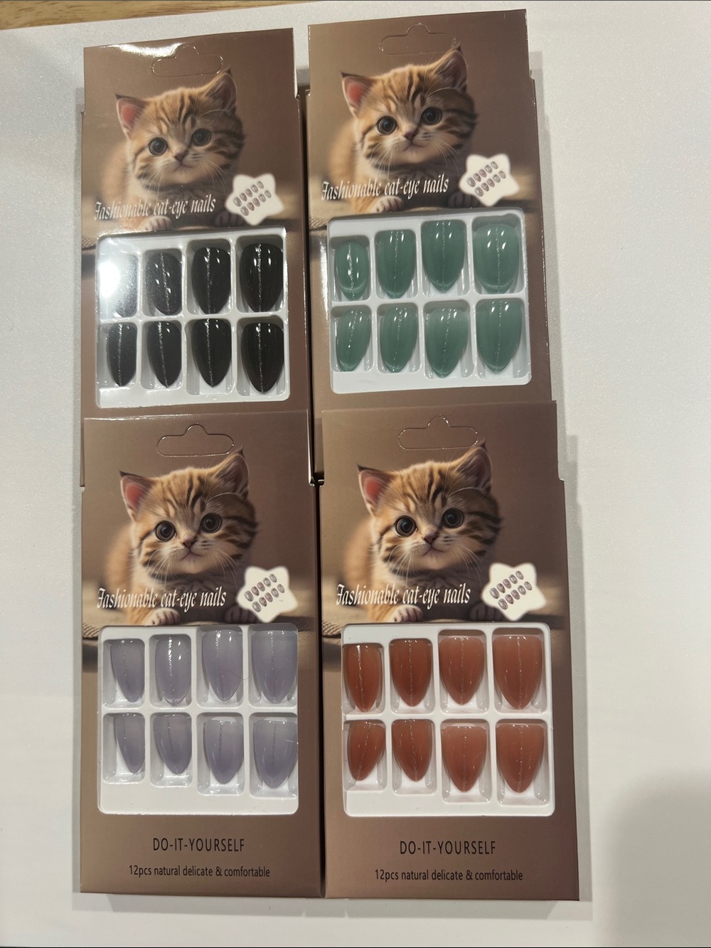 4 Sets Of Car Eye Press On Nails & 1 BONUS SURPRISE!  #4